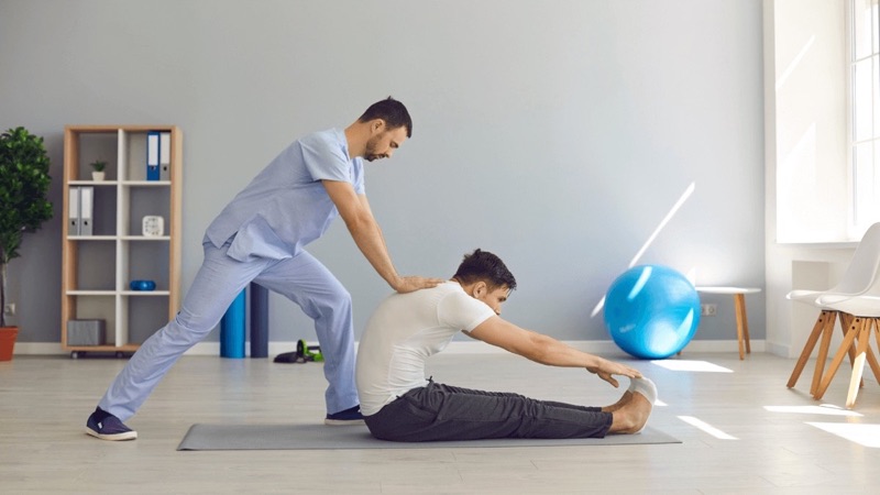 Physiotherapy treatment underway at the Absolute Health clinic on Smith Street, Mooloolaba